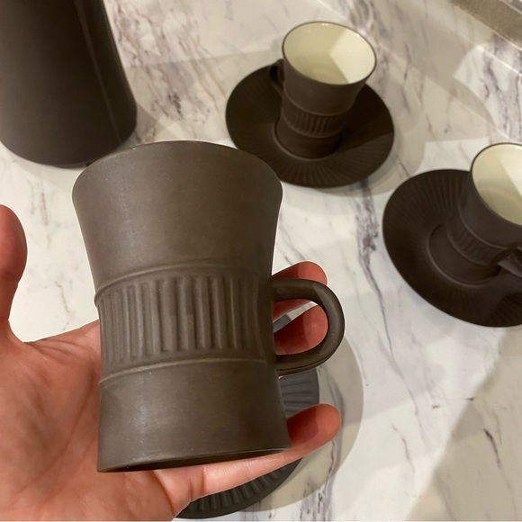 Vintage Dansk Flamestone Coffee service set Coffee pot & Cups & saucers Denmark - Picture 6 of 16